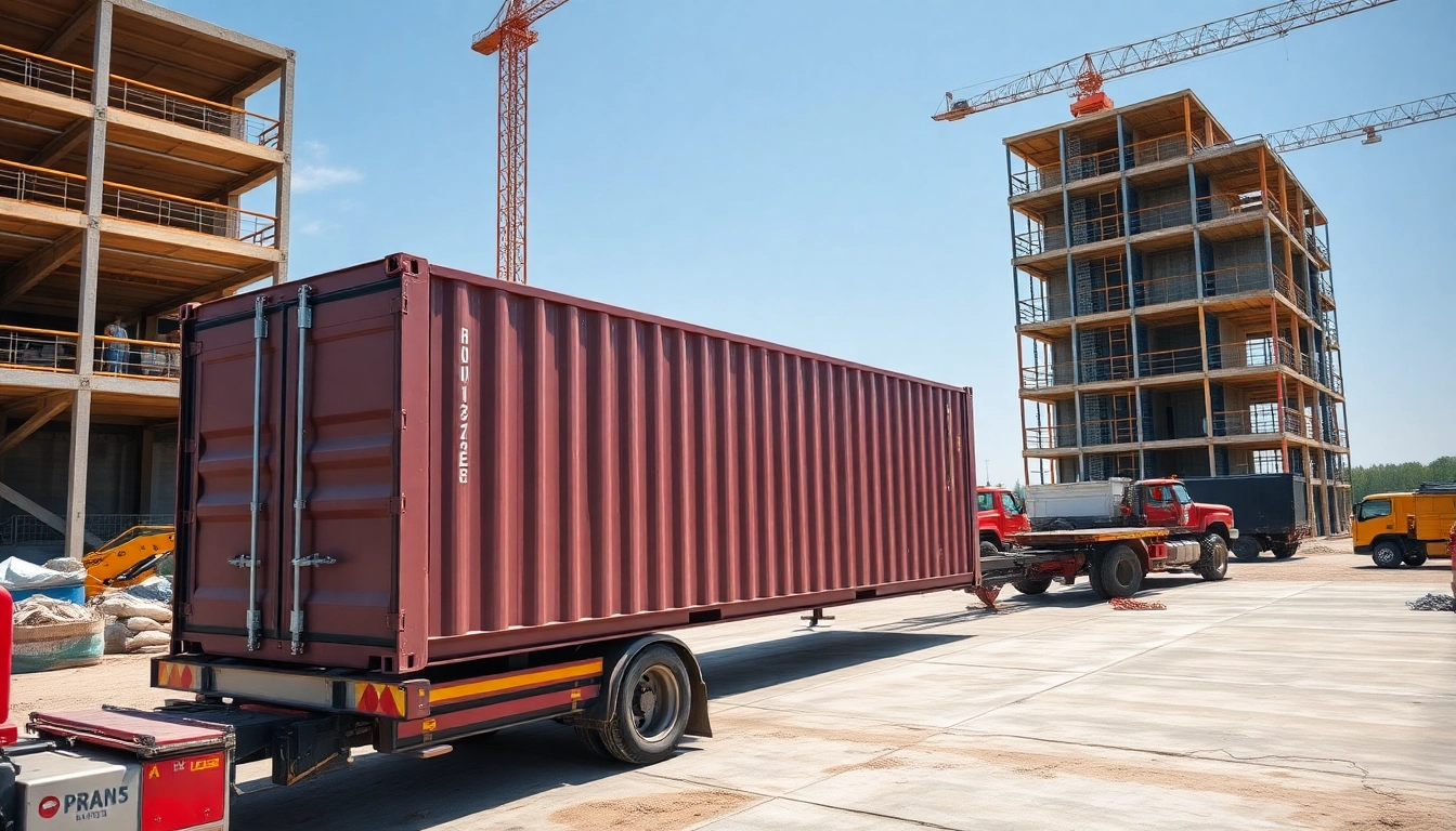Efficient container rental service with durable shipping containers delivered to construction sites in the UK for secure storage solutions